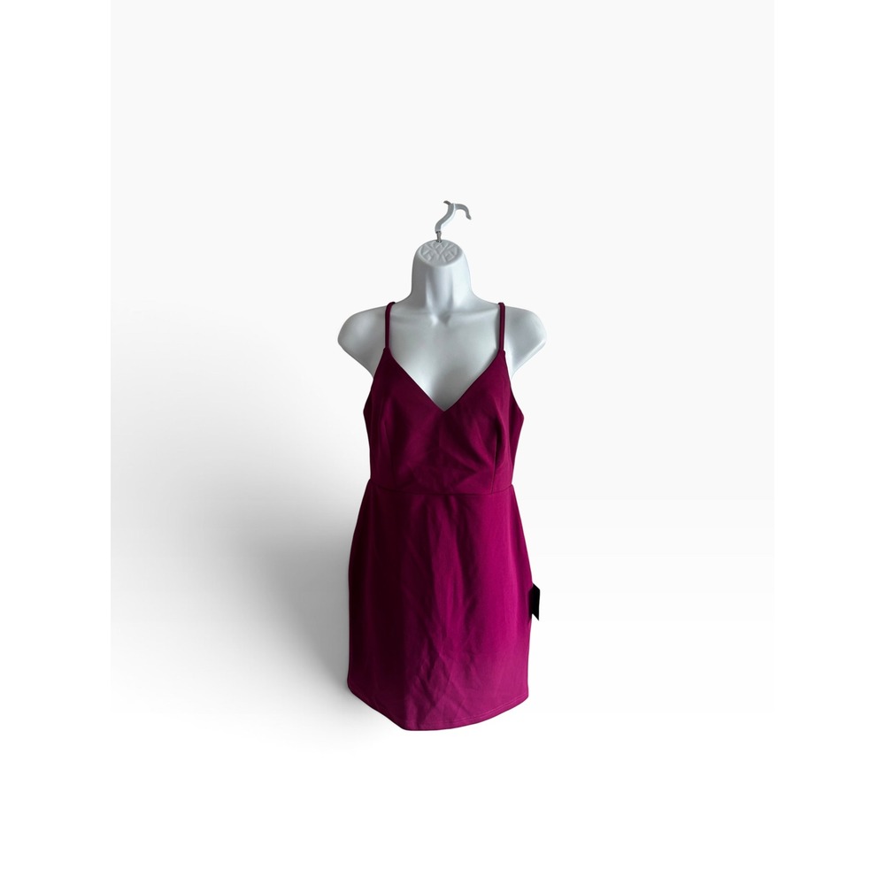 NWT Lulus Dear Desires Magenta Bodycon Mini Dress. Cocktail Party Bright